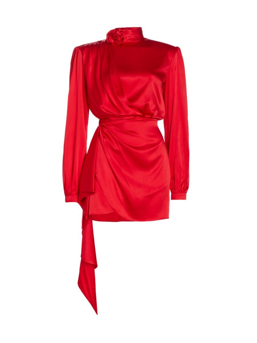 Rocky Satin Silk-Blend Minidress | Saks Fifth Avenue
