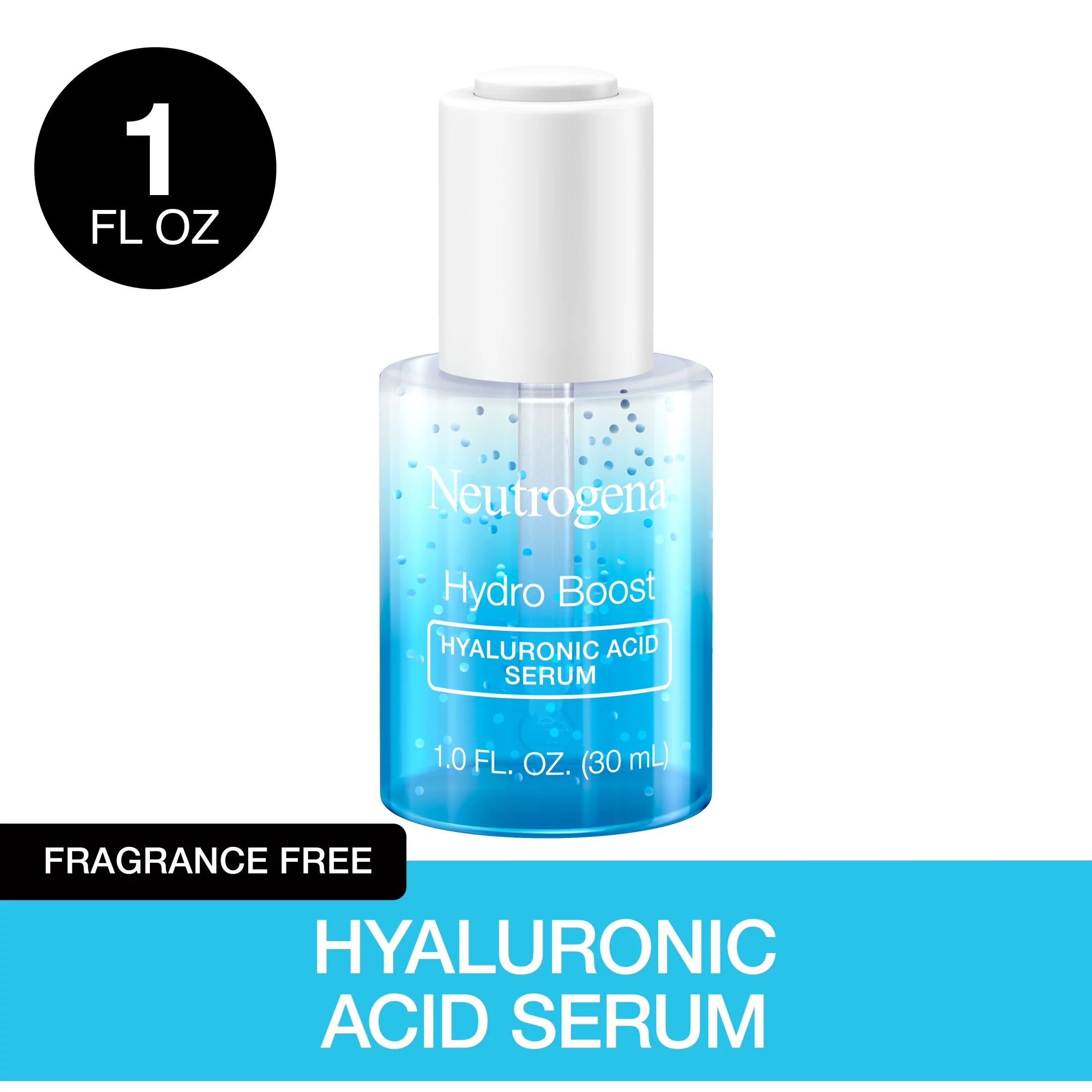 Neutrogena Hydro Boost Hyaluronic Acid Face Serum, Fragrance Free, 1 oz | Walmart (US)