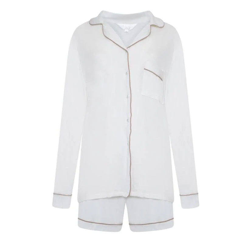 Rayon Stretch Short Set - Dove | The NAP Co