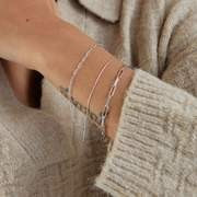 Double Chain Bracelet in Silver | Astrid and Miyu