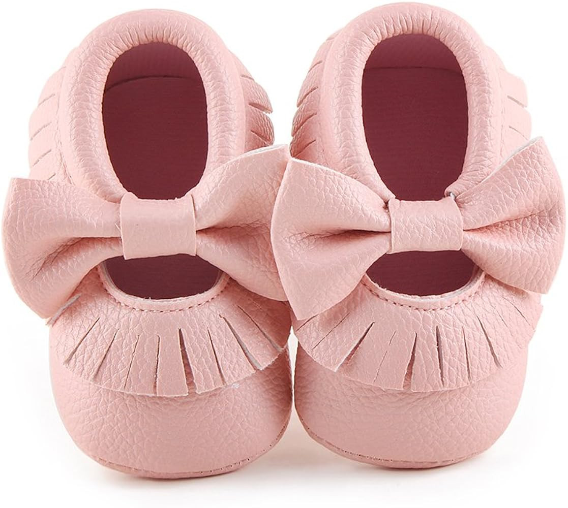 Infant Toddler Baby Soft Sole Tassel Bowknot Moccasinss Crib Shoes | Amazon (US)