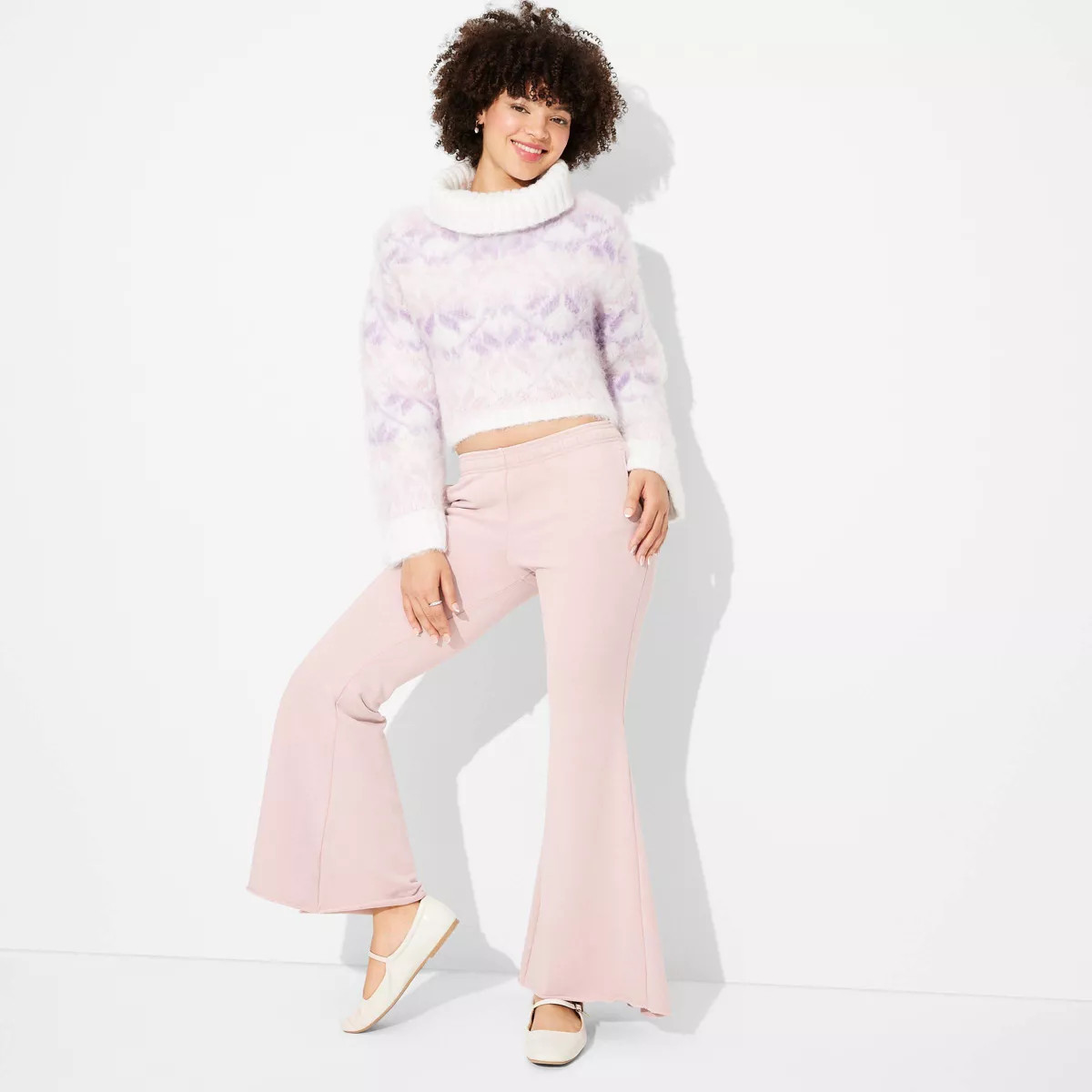 Women's Mid-Rise Washed Extreme Flare Sweatpants - Wild Fable™ | Target