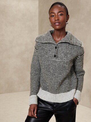 Wide-Collar Sweater | Banana Republic Factory