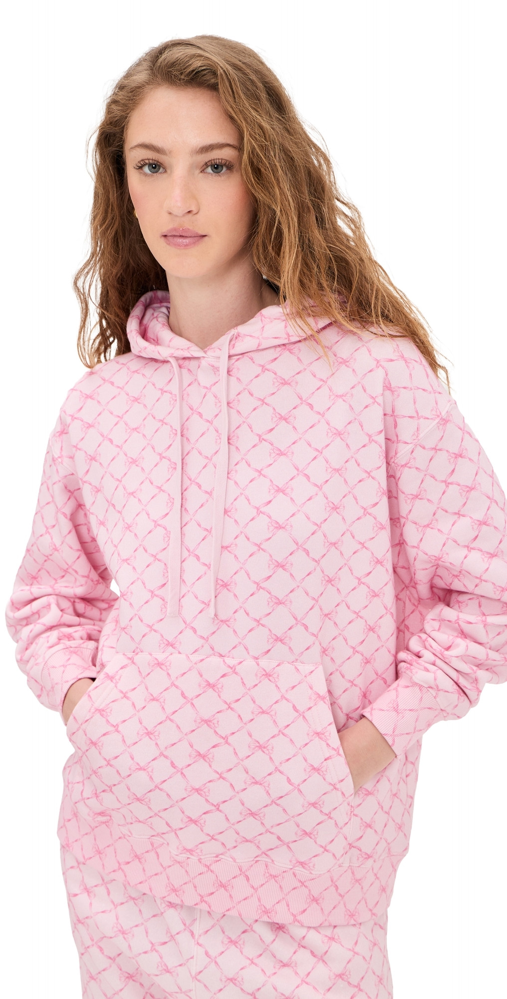 LoveShackFancy Nacova Hoodie Pink Peppermint XS | Shopbop