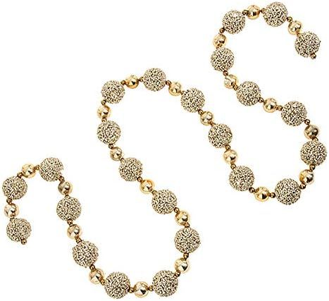 RAZ Imports - Formal Affair - 6' Glittered Gold and Silver Ball Garlands | Amazon (US)