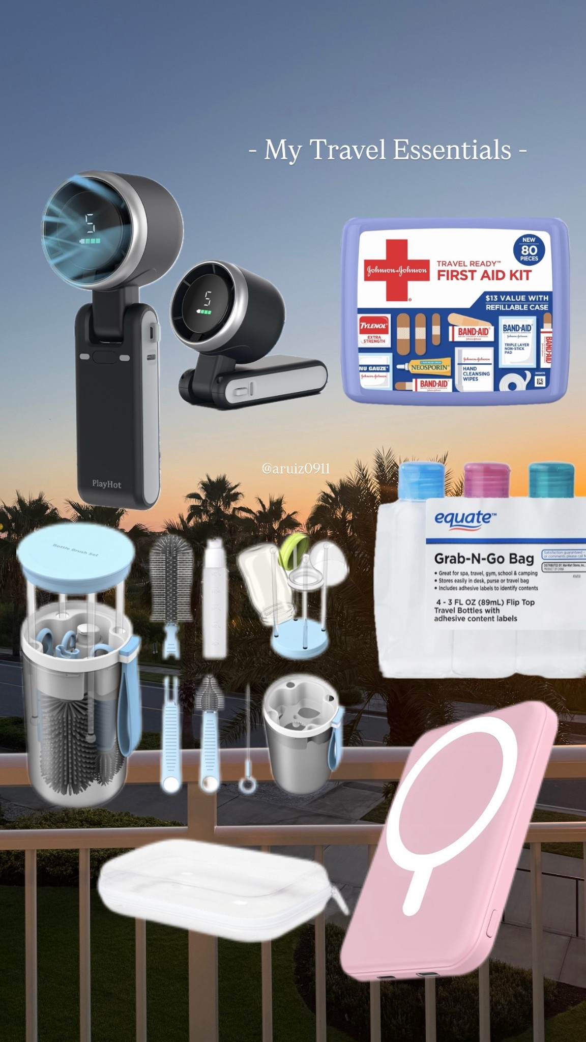 Part 2 of my travel essentials ✈️
These are the little things that make a big difference when traveling:
✨ Portable fan – lifesaver in the heat
✨ Portable charger – because phones die at the worst times
✨ Travel bottles – perfect for toiletries without the bulk
✨ Cleaning kit for Ayven’s bottles – must-have for mamas on the go
✨ First aid kit – better safe than sorry
✨ Hard shell clear cases – keeps everything neat and easy to find