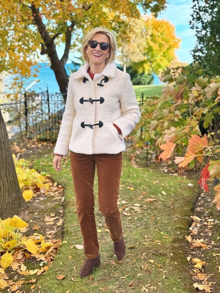 Nothing says fall quite like corduroy and cozy layers 🍂 This outfit from @talbotsofficial is giving me all the autumn vibes — from the soft teddy toggle coat to these rich brown cords that feel like a seasonal staple. Perfect for a walk among the changing leaves (and maybe a pumpkin spice latte in hand ☕️).

Are you team cozy neutrals or fall colors this season? 🍁

#LTKOver40 #LTKStyleTip #LTKSeasonal