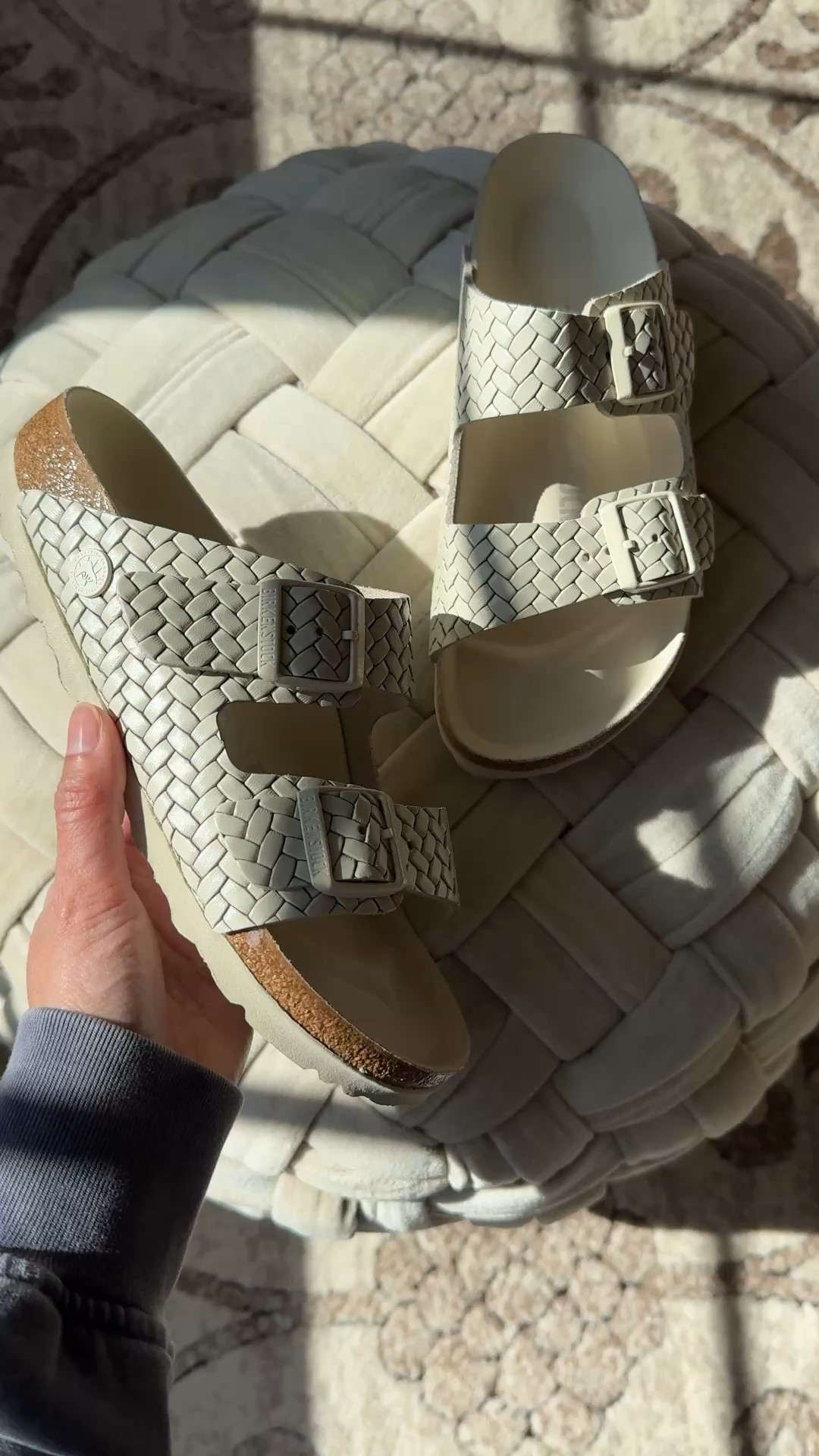 Spring break. Vacation. Resort wear. Slide sandals. 
New look to an old fave.
This two-strap slide sandal is an all-time favorite style, looking fresh in ecru leather, with embossed woven texture. The footbed is also smooth leather. 
I take my true Birkenstock size in these sandals, in the narrow width. They also come in regular width also. This style is also available in black. 
Looks good with spring, summer, and vacation outfits  


#LTKTravel #LTKOver40