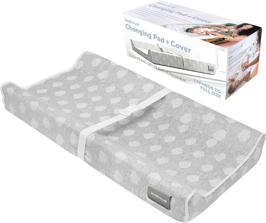 Contoured Changing Pad - Waterproof & Non-Slip, Includes a Cozy, Breathable, & Washable Cover - J... | Amazon (US)