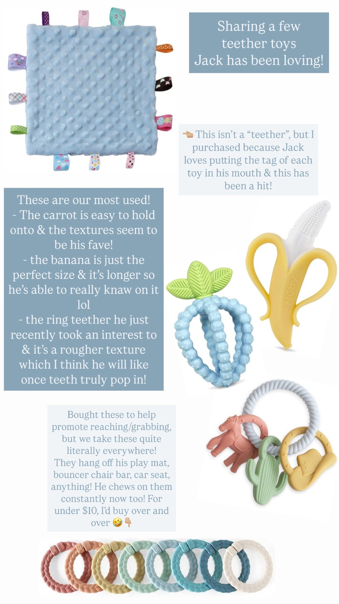 Baby toys, baby teethers, teether toys, amazon toys, Amazon teether toys, Amazon baby items, baby items, 5 month old toys 

#LTKBaby #LTKKids #LTKFamily