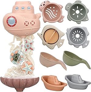LZZAPJ Baby Bath Toys for Toddlers 1-3 Year Old, Bathtub Water Toys for Kids Age 2-4, Contains 4 ... | Amazon (US)
