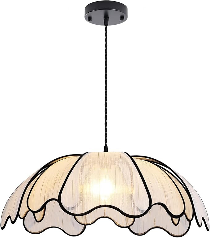 Boho Chandelier 24" Hand-Woven Chandelier, Rustic Chandeliers Hanging Light Fixtures for Dining R... | Amazon (US)
