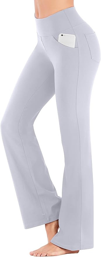 IUGA Yoga Pants Women Wide Leg High Waist Bootcut Workout Flare Leggings Tummy Control Work Dress... | Amazon (US)
