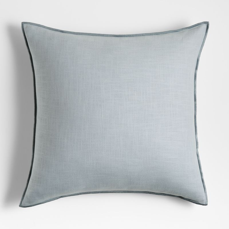 Organic Quarry 23"x23" Merrow Stitch Cotton Throw Pillow Cover + Reviews | Crate & Barrel | Crate & Barrel