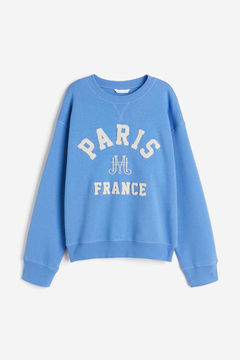 Sweatshirt - Sky blue/Paris - Ladies | H&M US | H&M (US + CA)
