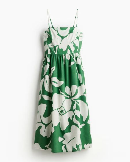 Linen-blend Midi Dress - Floral Summer Dress - Green Dress #HM #dailydeals #dailystylefinds #personalshopper #virtualstylist

#LTKOver40 #LTKSaleAlert #LTKFindsUnder50