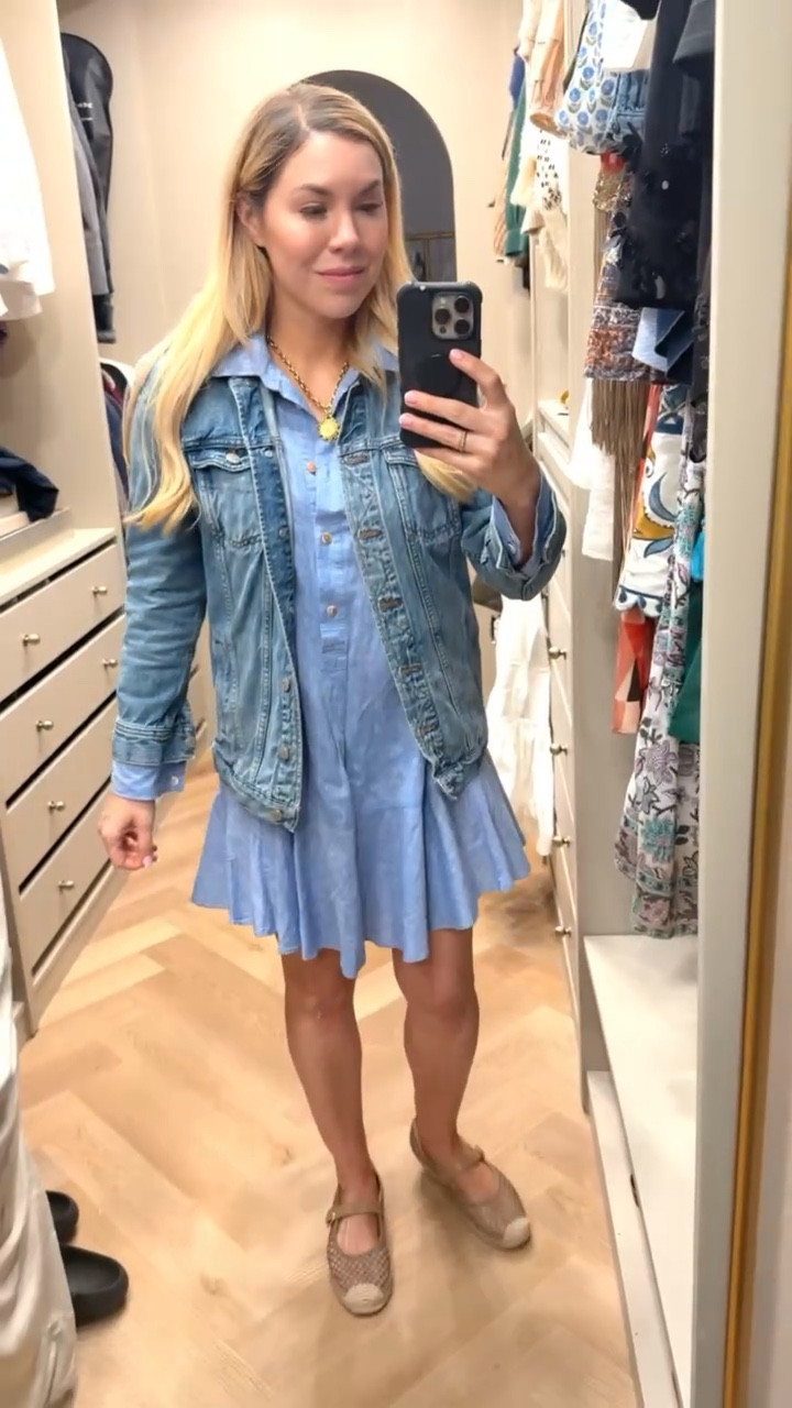 Denim Jacket
Blue Dress
Spring Outfit 

#LTKdayinmylife #LTKSeasonal