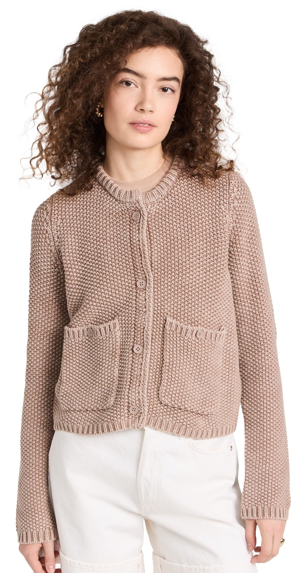 Splendid Andrea Cropped Cardigan Macchiato XL | Shopbop