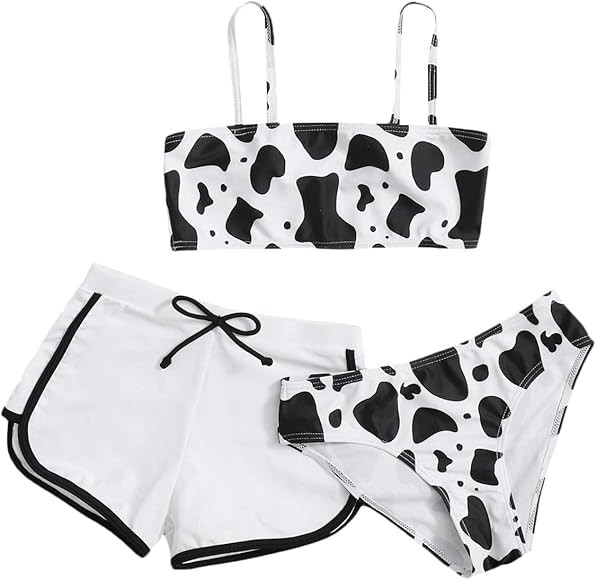 Soly Hux Girls 3 Piece Swimsuit Cow Print  | Amazon (US)