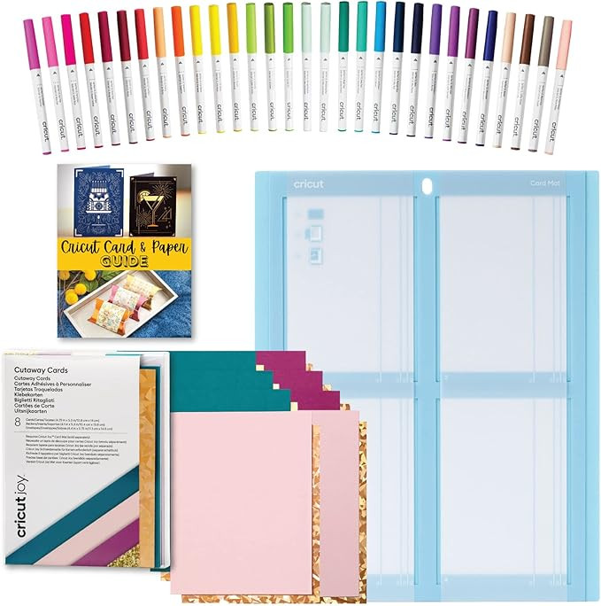 Amazon.com: Cricut Corsage Cutaway Cards and 30 Piece Gel Pen Set with 2x2 Card Mat Ultimate Bund... | Amazon (US)