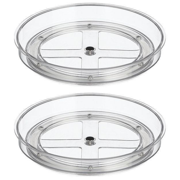 mDesign Modern Lazy Susan Plastic Turntable Spinner, Kitchen Organizing | Target