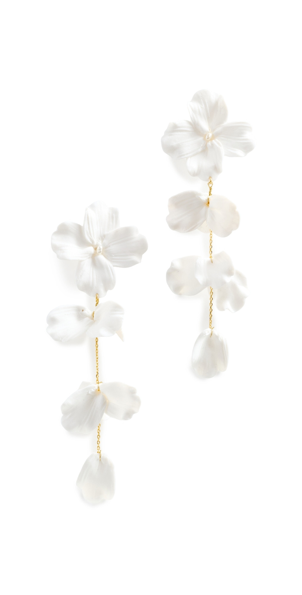 SHASHI Gardenia Earrings White One Size | Shopbop
