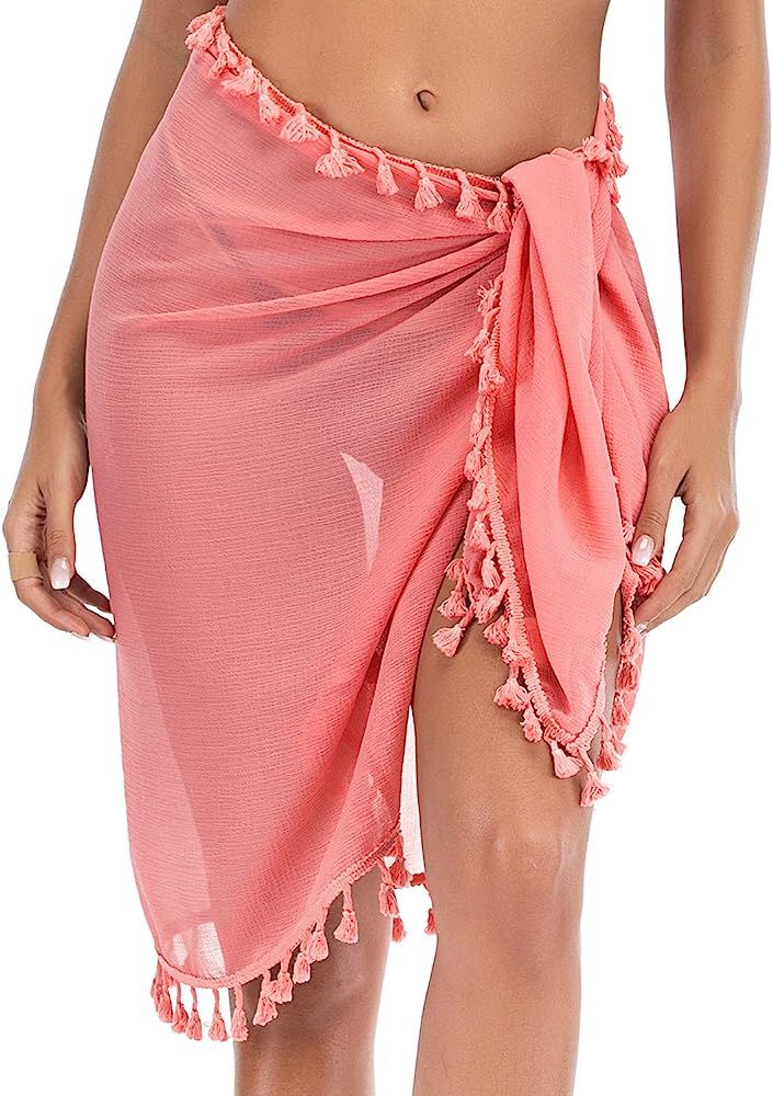 Zando Swimsuit Cover Ups for Women Beach Coverups Plus Size Cover Ups for Swimwear Tassel Wrap Dr... | Amazon (US)