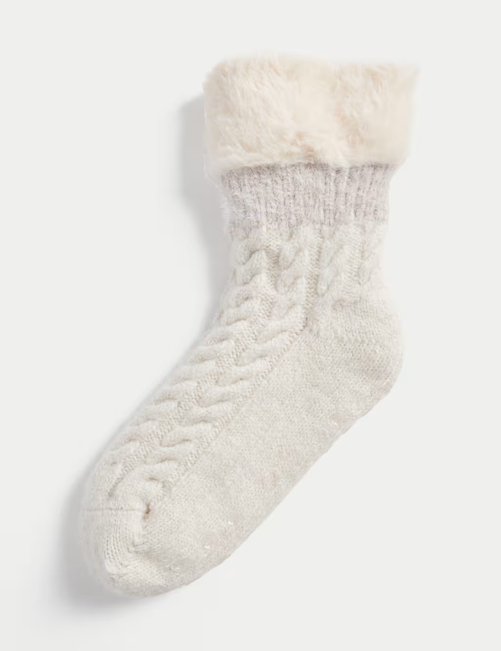 Fluffy Faux Fur Collar Slipper Socks | Marks & Spencer (UK)