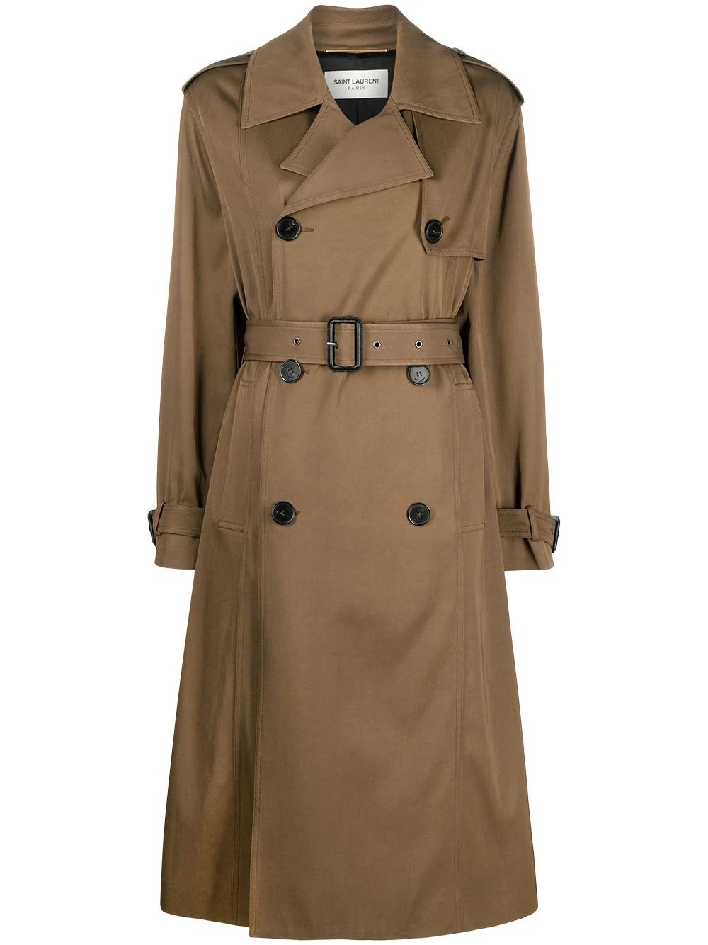 twill belted trench coat | Farfetch (US)