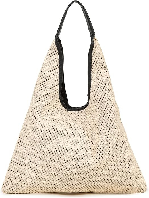 Hobo Shoulder Bags Woven Tote Bag Minimalist Trendy Purse Casual Shopping Handbags Slouchy Straw ... | Amazon (US)