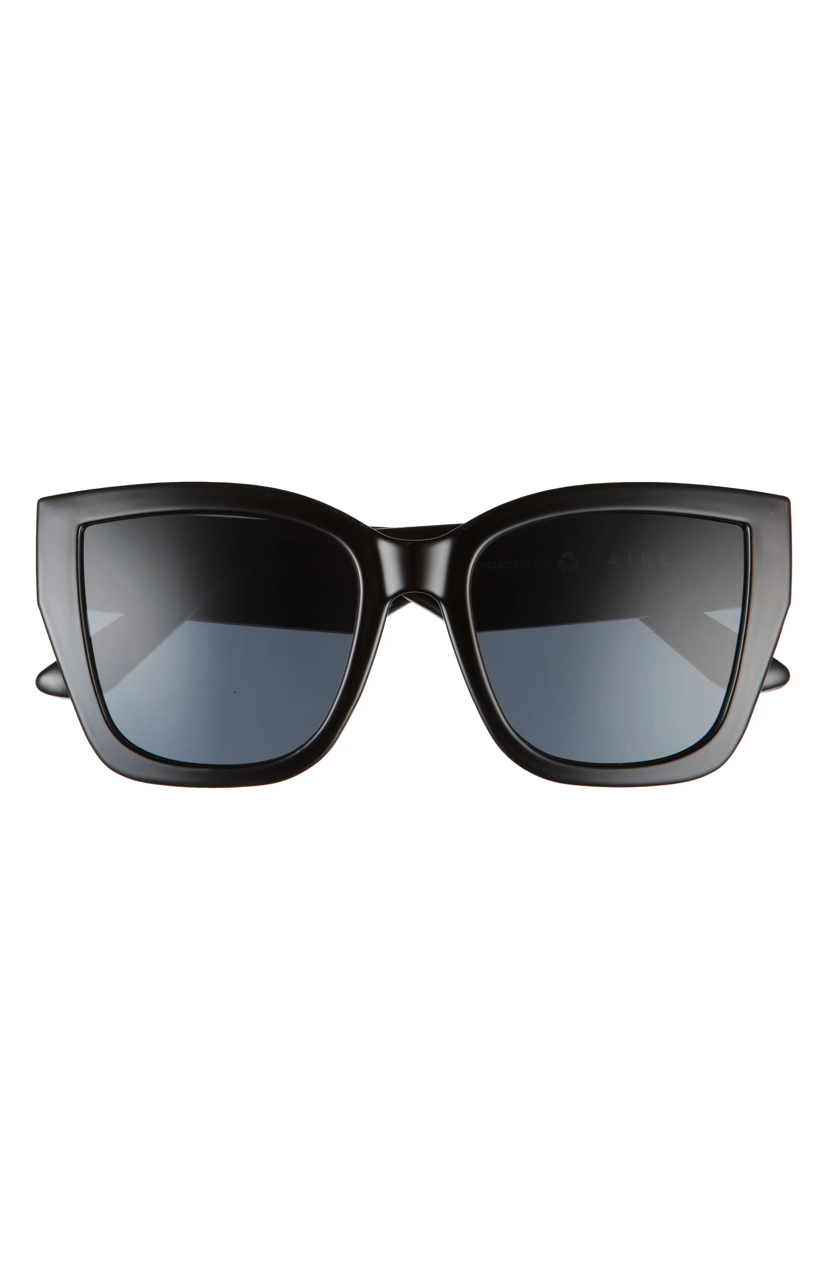 AIRE Haedus 53mm Cat Eye Sunglasses in Black /Smoke Mono at Nordstrom | Nordstrom