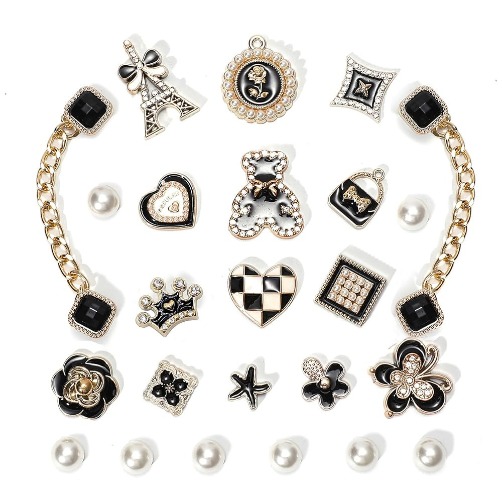 Bling Shoe Charms for Women, Sparkle Rhinestones Shoe Decoration Charms, Girly Shoe Chains for Cl... | Amazon (US)