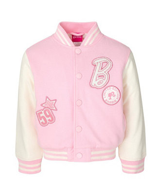 Girls French Terry Varsity Bomber Jacket Toddler| Child | Macy's