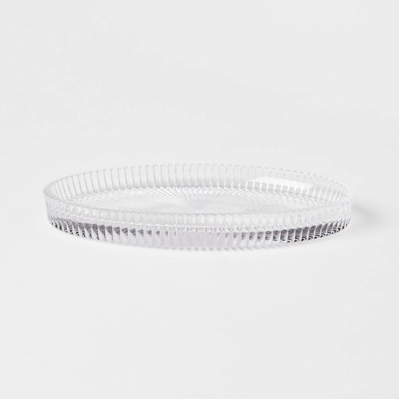 Ribbed Glass Vanity Tray Clear - Threshold&#8482; | Target