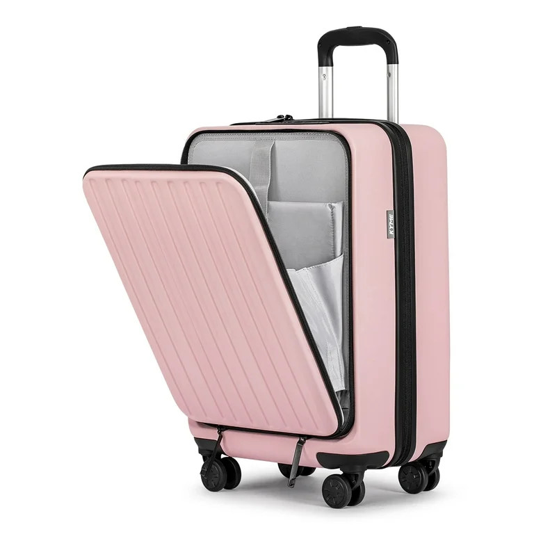 Front Open  Carry On Luggage Laptop Compartment 100%PC TSA Lock Spinner Wheels 20" Lightweight Ha... | Walmart (US)