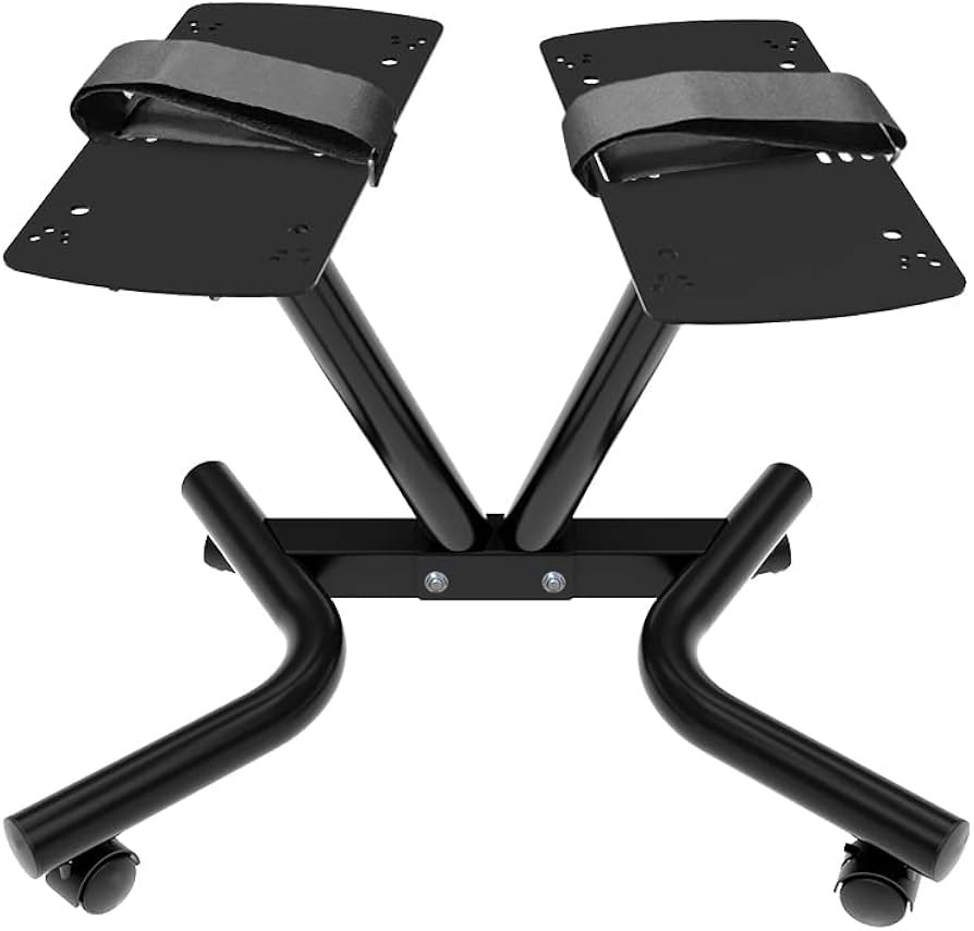 Ativafit Adjustable Dumbbell Stand Fitness Dial Dumbbell Rack with Adjustable Belt for Home Gym S... | Amazon (US)