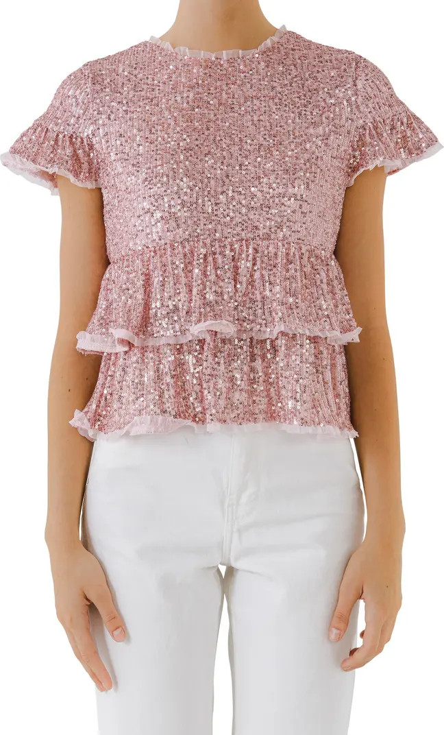 Sequin Babydoll Top | Nordstrom