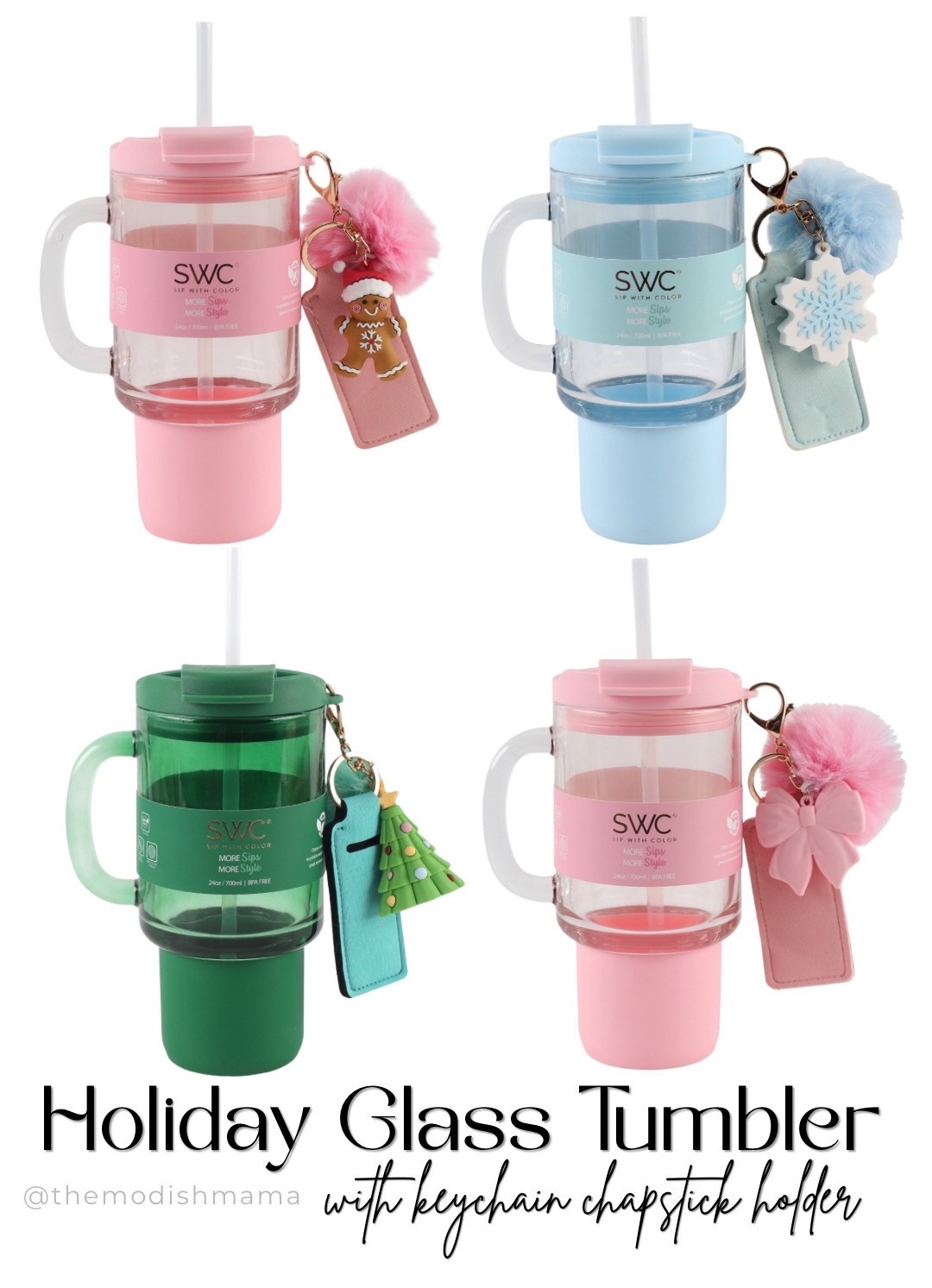 How cute?! 🥰 New glass tumblers featuring chapstick holder keychain. An absolute holiday must for all my aesthetic girlies! 🎄🎀❄️🫢

Christmas cup , brr basket ideas , Walmart finds , teacher gift ideas 