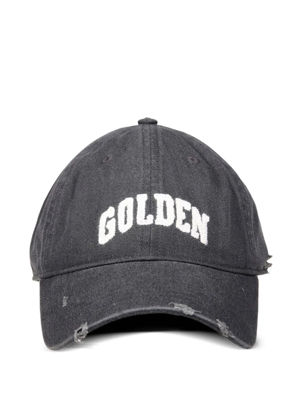 Golden Goose logo-embroidered Distressed Cap | Grey | FARFETCH | Farfetch Global