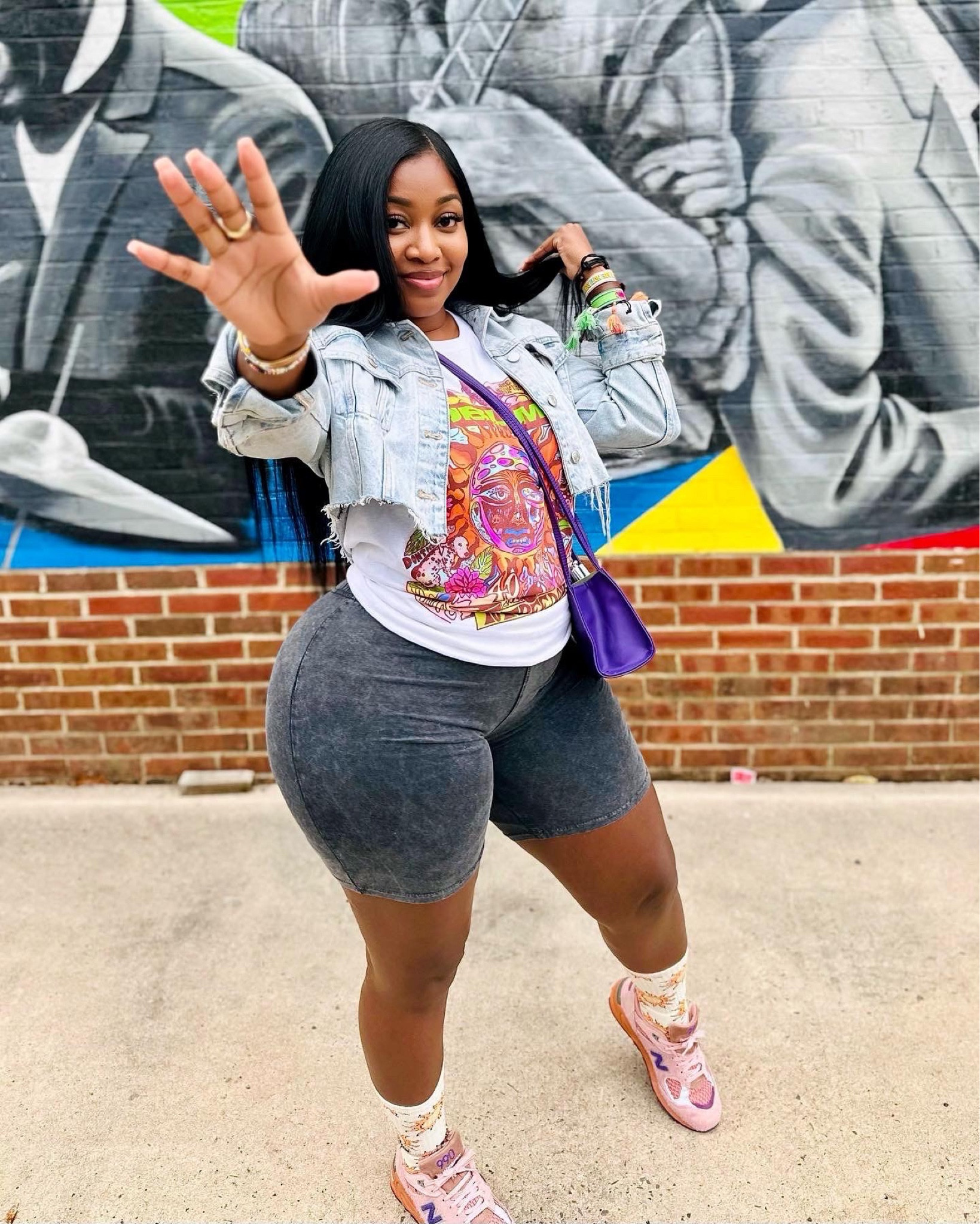 Shop my Charlotte North Carolina Festival Look Today! I’m wearing a size large in the biker shorts as there isn’t much stretch I’m wearing a medium in the t shirt and it is knotted in the back please keep in mind the t shirt runs very over sized. 

#LTKfindsunder100 #LTKSeasonal #LTKstyletip