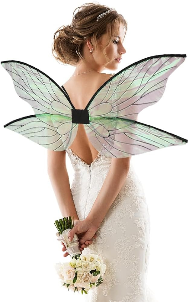 ALIBBON Fairy Wings Costume for Women Boys Girls, Butterfly Wings Princess Angel Elf Dress Up Acc... | Amazon (US)