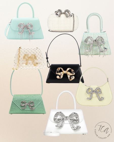 Spring handbags with the cutest bows from Self Portrait! Perfect for a spring wedding guest look  

#LTKstyletip #LTKSeasonal #LTKitbag