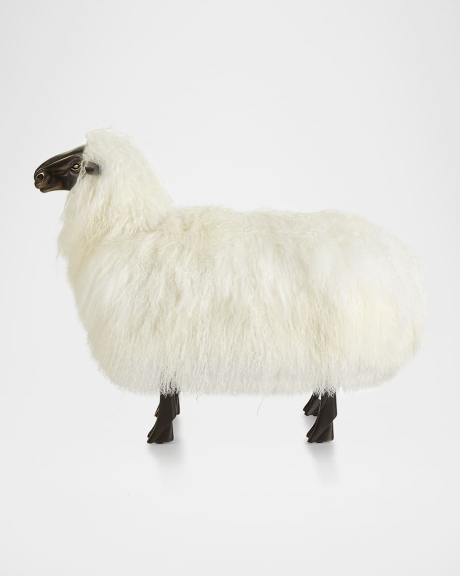 Interlude Home Magali Sheepskin Bench | Neiman Marcus