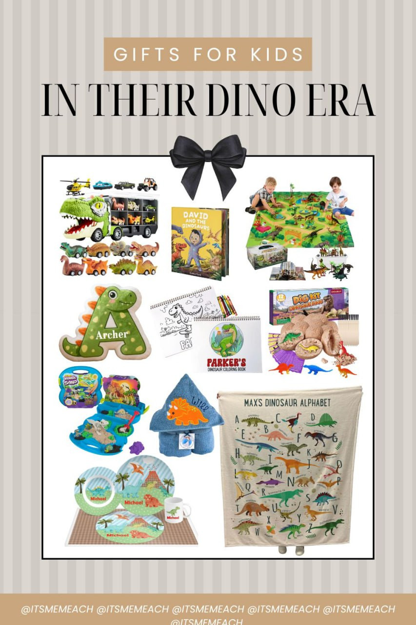 These dinosaur-themed gifts are perfect for the little one who roars through the house 24/7. From dino trucks to books, sensory kits, and cozy personalized picks, everything here is made for kids in their full dino obsession era. Great for toddlers and early elementary ages who can’t get enough of prehistoric fun. 

 #LTKCyberWeek #LTKGiftGuide #LTKKids