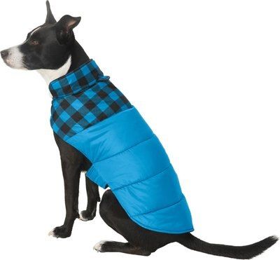 Frisco Boulder Plaid Insulated Dog & Cat Puffer Coat | Chewy.com