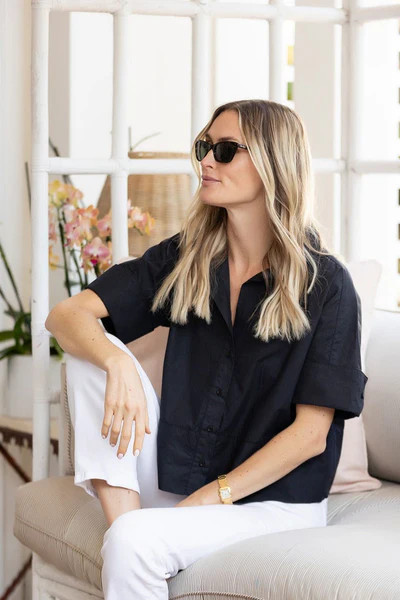 The Antibes Shirt - Coal | Julia Amory