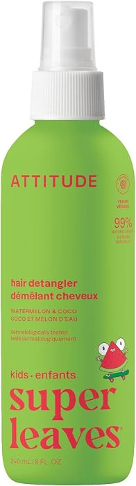 ATTITUDE Kids Detangling Spray, Leave-In, No-Rinse Hair Detangler for Knots & Tangles, Gentle, EW... | Amazon (US)