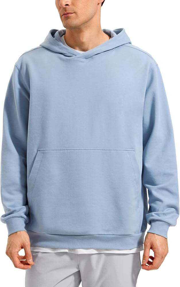 CRZ YOGA Mens Fleece Hoodies Basic Casual Hooded Sweatshirts Long Sleeve Pullover Workout Tops wi... | Amazon (US)