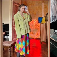 Vintage Suede Leather Jacket, Pastel Green Jacket | Etsy (US)