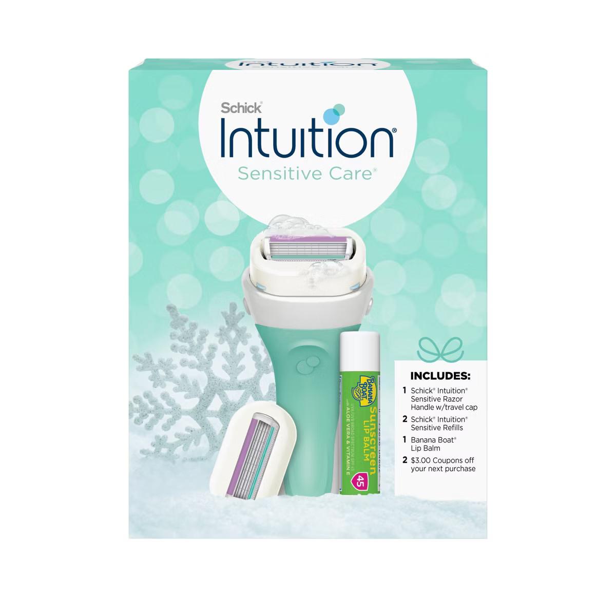 Schick Womens Intuition Gift Set includes 1 Razor Handle, 2 Refills, 1 Lip Balm - 4ct | Target